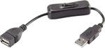 Renkforce USB-Kabel USB 2.0 USB-A Stecker, USB-A Buchse 0.25 m Schwarz inkl.