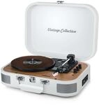 MUSE MT-201 WW Plattenspieler mit Bluetooth, eingebaute Stereo Lautsprecher und USB