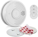 SHD by OneConcept Rauchmelder mit Magnethalterung, 4X Mini-Rauchmelder, Feuermelder