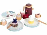 small foot Kaffee und Tee-Set "tasty" aus Holz, Rollenspielzeug für Kinderküche,