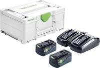 Festool Akku Energie-Set 18V mit 2x5,0Ah Akkupacks, Systainer und TCL 6 Duo