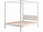 Vipack Himmelbett inkl. Lattenrost & Himmel Gest&auml;nge Wei&szlig; 140x200 cm