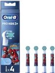 Oral-B Pro Kids Aufsteckb&uuml;rsten f&uuml;r elektrische Zahnb&uuml;rsten, Spiderman, 4 St&uuml;ck,