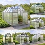 BRAST Gew&auml;chshaus Aluminium mit Fundament | 42 Modelle | 130x190x195cm -