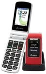 Olympia Style Duo 4G Senioren Mobiltelefon gro&szlig;e Tasten Klapphandy rot