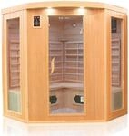 Dewello&reg; Infrarotkabine Infrarotsauna Haley 160x160 f&uuml;r 2-4 Personen aus Hemlock