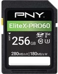 PNY 256GB EliteX-PRO60 Klasse 10 U3 V60 UHS-II SDXC Flash-Speicherkarte, EliteX-PRO PNY 256GB EliteX-PRO60 Klasse 10 U3 V60 UHS-II SDXC Flash-Speicherkarte, EliteX-PRO