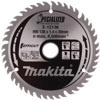 Makita E-12136 EFFICUT Kreiss&auml;geblatt &Oslash; 136 x 1,4 x 20 mm, 45 Z&auml;hne, 23&deg;