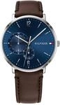 Tommy Hilfiger Multi Zifferblatt Quarz Uhr f&uuml;r Herren mit Dunkel-Braunes