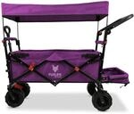 FUXLIFE Strand-Bollerwagen FX-CTB800 Purpur &bull; Faltbarer Tansportwagen f&uuml;r...