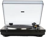 Dual CS 329 - Schwarz, Aluminium & Gummi Schallplattenspieler mit Gummiantrieb und