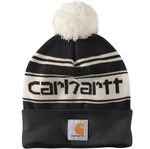 Carhartt Herren Strickm&uuml;tze mit Bommel und Logo Beanie-M&uuml;tze, Einheitsgr&ouml;&szlig;e,