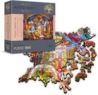 Trefl - Holzpuzzle, Zauberkammer-Puzzle - 1000 Teile, Wood Craft, unregelm&auml;&szlig;ige