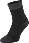 SealSkinz Unisex Waterproof Warm Weather Ankle Length Socke, Schwarz/Grau, M EU