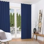 Beautissu 2er Set Thermovorhang Gardine 140x245 cm Blau &ndash; Thermogardine Set