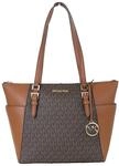 Michael Kors Charlotte Signature Large Top Zip Tote - Brown