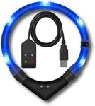 LEUCHTIE&reg; Easy Charge Leuchthalsband Hund aufladbar, wasserdichtes LED Halsband,