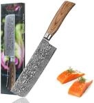 Wakoli EDIB Pro Nakiri Messer, 18 cm Klinge aus Damaststahl mit VG10 Kern