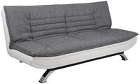 AC Design Furniture Jasper Bettcouch Hellgrau/Wei&szlig;, Schlafsofa mit 3