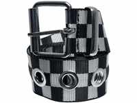 Urban Classics Unisex TB5138-Checker Belt with Eyelets Gürtel, Black/White, L/XL
