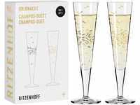 RITZENHOFF 6031003 Champagnerglas 200 ml – Serie Goldnacht Duett 2022 2x