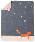 David Fussenegger - Babydecke JUWEL - Fuchs unter Sternen - grau - 70 x 90 cm