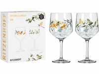 Ritzenhoff 3791002 Gin-Glas 700 ml 2er-Set -Serie Botanic Glamour Nr. 1 2 Stück mit