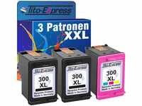 Tito-Express Set 3 Druckerpatronen für HP 300 XL Photosmart C4700 C4740 C4750...