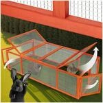 tectake&reg; Gehege, Kleintierk&auml;fig, Nagerk&auml;fig, Freigehege aus Holz mit Metallgitter,
