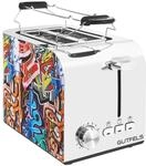 GUTFELS Toaster Bunt TOAST 3010 G - 2 Scheiben, Graffiti-Design