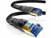 CSL - 15m CAT 8.1 Netzwerkkabel Flach 40 Gbits - LAN Kabel Patchkabel - CAT 8 Gigabit