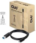 Club 3D CAC-1524 USB 3.1 G2 Type-C Stecker auf Type-B Stecker Kabel, 1m schwarz