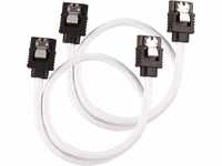 Corsair Premium Sleeved SATA 3 Kabel (6Gbps, 30 cm) Weiß