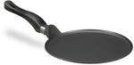 Relaxdays Cr&ecirc;pespfanne Aluguss 25 cm, antihaftbeschichtete Gusspfanne f&uuml;r Cr&ecirc;pes,