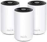 TP-Link Deco XE75 Pro Mesh WLAN Set (3 Pack), Wi-Fi 6E AXE5400 Tri-Band Router &