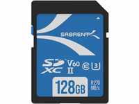 SABRENT SD Karte 128GB V60, SDXC Card UHS II, SD Speicherkarte Class 10, U3, R270MB/s