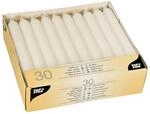 PAPSTAR 30 Tafelkerzen &Oslash; 2,1 cm &middot; 19,6 cm Weiss