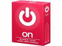 ON) Kondome Super Thin I 54 mm Breite I 3 Stück Packung I Premium Kondome...