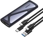 UGREEN M.2 SSD Adapter SSD Geh&auml;use M2 Geh&auml;use USB 3.2 10 Gbps Gen2 Aluminium...
