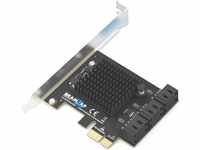 BRAINZAP 6 Port PCIe x1 zu SATA III/SATA 3 6 GBIT/s Erweiterungskarte Karte