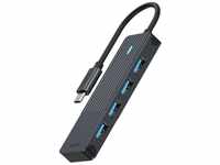 Rapoo UCH-4001 USB-C auf USB-A Hub, Aluminium, 4x USB-A Datenports, kompatibel mit