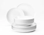 Seltmann Weiden | Tafelservice 12-teilig | Lido uni | 6 Speiseteller, 6 Suppenteller,