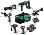metabo Combo Set 6.1-18V Akku-Werkzeug mit Schlagbohrschrauber, Schlagschrauber,