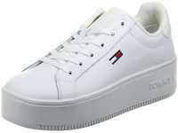 Tommy Jeans Damen Flatform Essential EN0EN02043 Cupsole Sneaker, Weiß, 40 EU