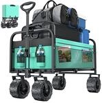 KESSER&reg; Bollerwagen faltbar max. bis 150kg belastbar mit Breiten Vollgummi...