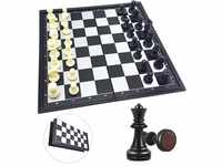 Lexibook Chessman® Classic, Magnetische Und Faltbare Schachbrett, 32 Stück,