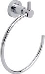 tesa LOXX Handtuchring, verchromt - Handtuchhalter-Ring oval - zur Wandbefestigung