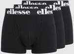 Ellesse Herren Hali 3pk Boxers Unterhose, Schwarz, S EU