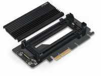 ICY DOCK EZConvert EX Pro MB987M2P-2B nimmt eine M.2 NVMe PCIe SSD bis 110mm...