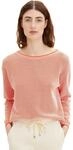 TOM TAILOR Damen Strickpullover aus Bio-Baumwolle, 31310 - Red Bubble Structure, XS